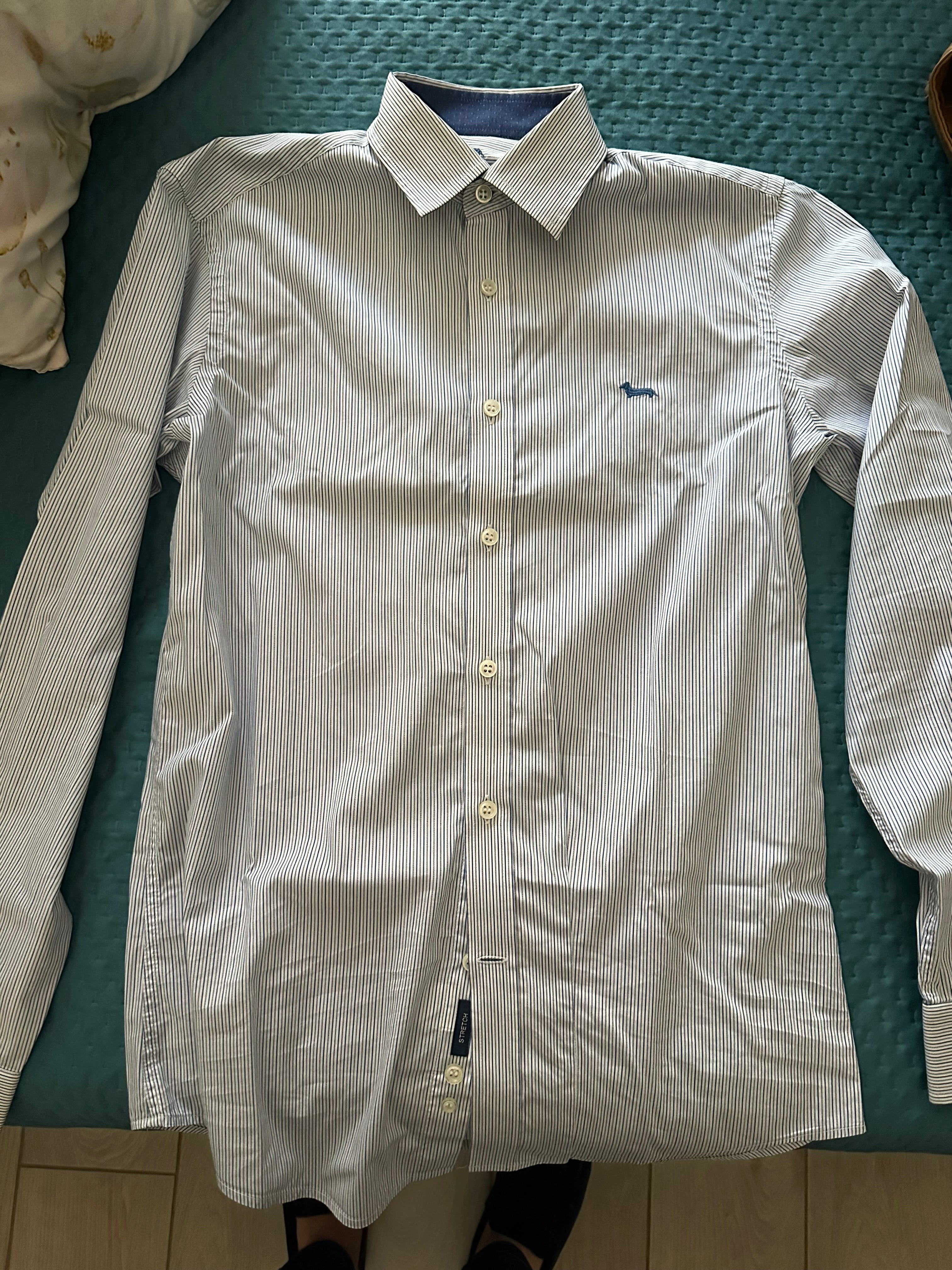 Camicia a Righe Blu e Bianche MCS Uomo Taglia S