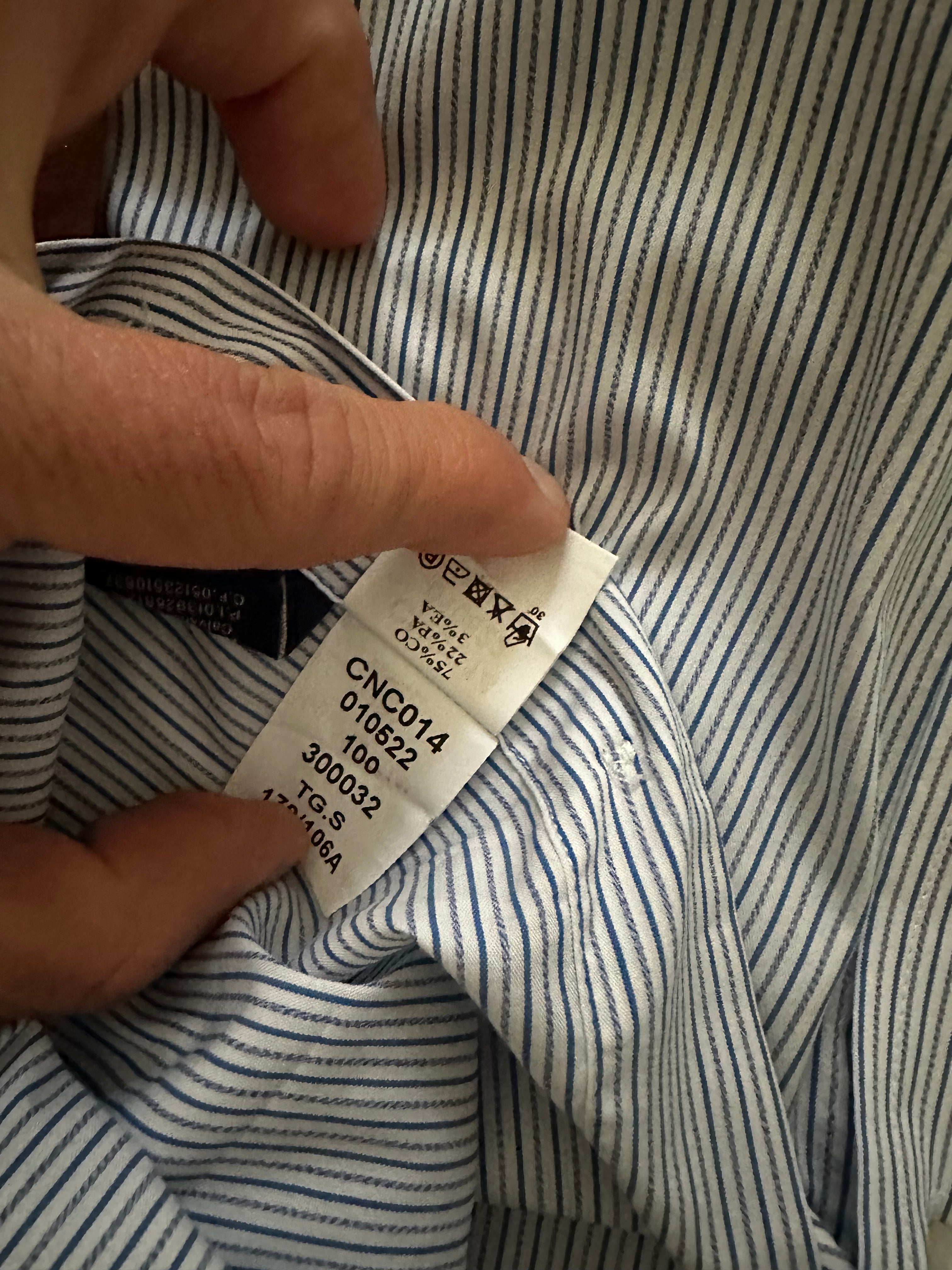 Camicia a Righe Blu e Bianche MCS Uomo Taglia S